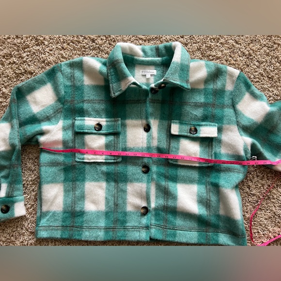 PJ Salvage Green Plaid Jacket - Picture 13 of 14